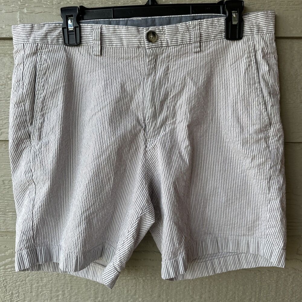 Vineyard Vines Breaker Chino Shorts Mens 32 Purple Seersucker Striped Preppy